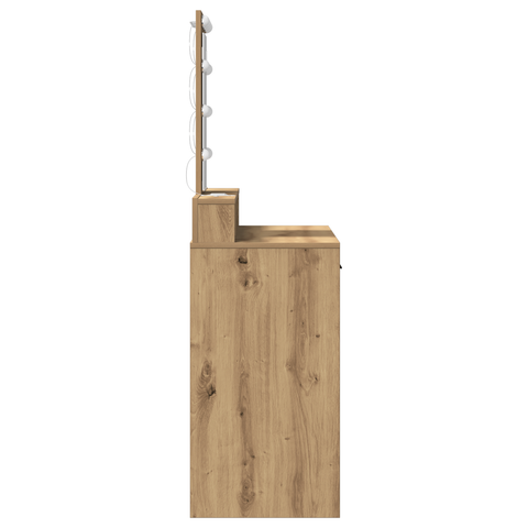 vidaXL Dressing Table with LED Lights Artisan Oak 100x41x140 cm