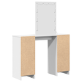 vidaXL Dressing Table with LED Lights White 102x33x135 cm