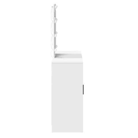 vidaXL Dressing Table with LED Lights White 102x33x135 cm
