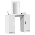 vidaXL Dressing Table with LED Lights White 102x33x135 cm