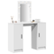 vidaXL Dressing Table with LED Lights White 102x33x135 cm