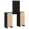 vidaXL Dressing Table with LED Lights Black Oak 102x33x135 cm