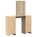 vidaXL Dressing Table with LED Lights in Sonoma Oak, 102x33x135 cm