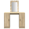 vidaXL Dressing Table with LED Lights in Sonoma Oak, 102x33x135 cm