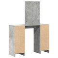 vidaXL Dressing Table with LED Lights Concrete Grey 102x33x135 cm