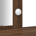 vidaXL Dressing Table with LED Lights Brown Oak 102x33x135 cm
