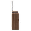 vidaXL Dressing Table with LED Lights Brown Oak 102x33x135 cm