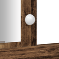 vidaXL Dressing Table with LED Lights Old Wood 102x33x135 cm