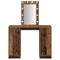 vidaXL Dressing Table with LED Lights Old Wood 102x33x135 cm