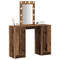 vidaXL Dressing Table with LED Lights Old Wood 102x33x135 cm