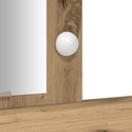 vidaXL Dressing Table with LED Lights Artisan Oak 102x33x135 cm