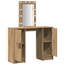 vidaXL Dressing Table with LED Lights Artisan Oak 102x33x135 cm