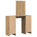 vidaXL Dressing Table with LED Lights Artisan Oak 102x33x135 cm