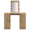 vidaXL Dressing Table with LED Lights Artisan Oak 102x33x135 cm