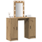 vidaXL Dressing Table with LED Lights Artisan Oak 102x33x135 cm