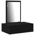 vidaXL Wall Hanging Dressing Table Black Oak 60x40x70 cm