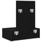 vidaXL Wall Hanging Dressing Table Black Oak 60x40x70 cm