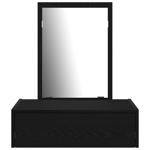 vidaXL Wall Hanging Dressing Table Black Oak 60x40x70 cm