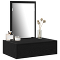 vidaXL Wall Hanging Dressing Table Black Oak 60x40x70 cm