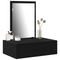 vidaXL Wall Hanging Dressing Table Black Oak 60x40x70 cm