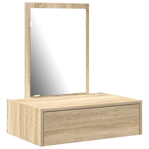 vidaXL Wall Hanging Dressing Table Sonoma Oak 60x40x70 cm