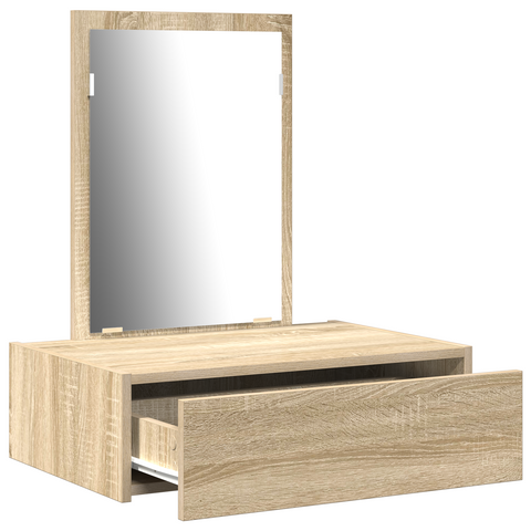 vidaXL Wall Hanging Dressing Table Sonoma Oak 60x40x70 cm
