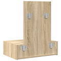 vidaXL Wall Hanging Dressing Table Sonoma Oak 60x40x70 cm