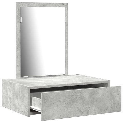 vidaXL Wall Hanging Dressing Table Concrete Grey 60x40x70 cm