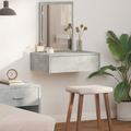 vidaXL Wall Hanging Dressing Table Concrete Grey 60x40x70 cm