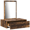 vidaXL Wall Mounted Dressing Table Smoked Oak 60x40x70 cm