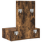 vidaXL Wall Mounted Dressing Table Smoked Oak 60x40x70 cm