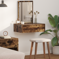 vidaXL Wall Mounted Dressing Table Smoked Oak 60x40x70 cm