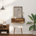 vidaXL Wall Mounted Dressing Table Smoked Oak 60x40x70 cm