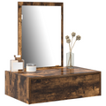 vidaXL Wall Mounted Dressing Table Smoked Oak 60x40x70 cm