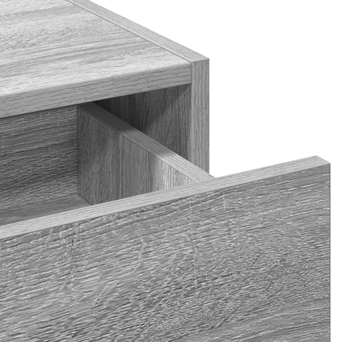 vidaXL Wall Hanging Dressing Table in Grey Sonoma, 60x40x70 cm