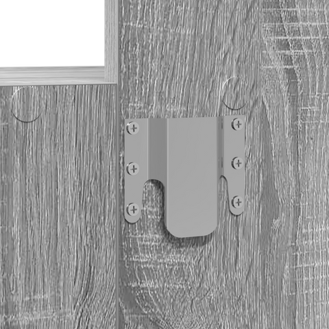 vidaXL Wall Hanging Dressing Table in Grey Sonoma, 60x40x70 cm