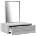 vidaXL Wall Hanging Dressing Table in Grey Sonoma, 60x40x70 cm