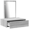 vidaXL Wall Hanging Dressing Table in Grey Sonoma, 60x40x70 cm