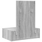 vidaXL Wall Hanging Dressing Table in Grey Sonoma, 60x40x70 cm