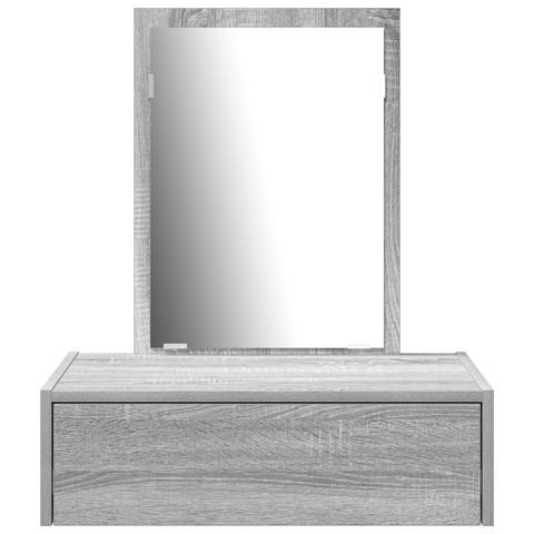 vidaXL Wall Hanging Dressing Table in Grey Sonoma, 60x40x70 cm