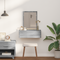 vidaXL Wall Hanging Dressing Table in Grey Sonoma, 60x40x70 cm
