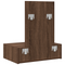 vidaXL Wall Hanging Dressing Table Brown Oak 60x40x70 cm