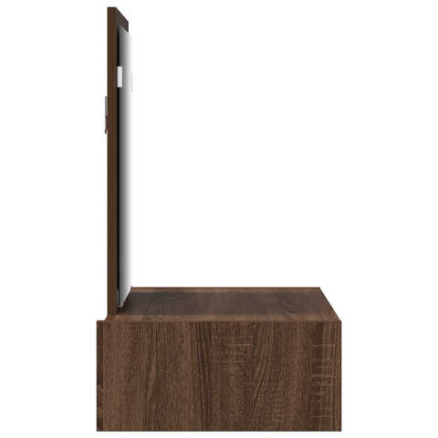 vidaXL Wall Hanging Dressing Table Brown Oak 60x40x70 cm