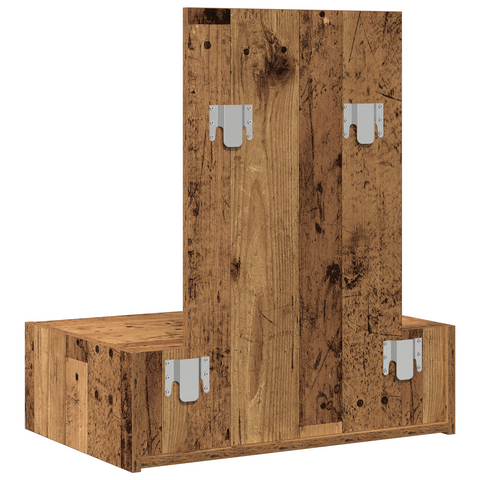 vidaXL Wall Hanging Dressing Table Old Wood 60x40x70 cm