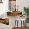 vidaXL Wall Hanging Dressing Table Old Wood 60x40x70 cm