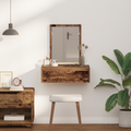 vidaXL Wall Hanging Dressing Table Old Wood 60x40x70 cm