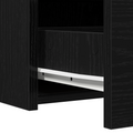 vidaXL Wall Hanging Dressing Table Black Oak 83x40x70 cm
