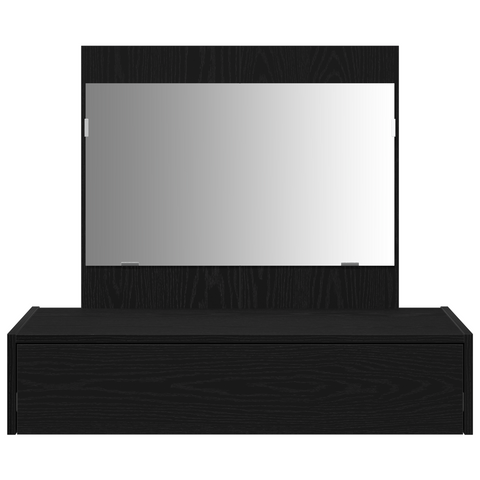 vidaXL Wall Hanging Dressing Table Black Oak 83x40x70 cm