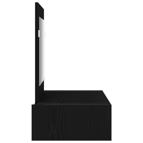 vidaXL Wall Hanging Dressing Table Black Oak 83x40x70 cm