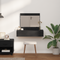 vidaXL Wall Hanging Dressing Table Black Oak 83x40x70 cm